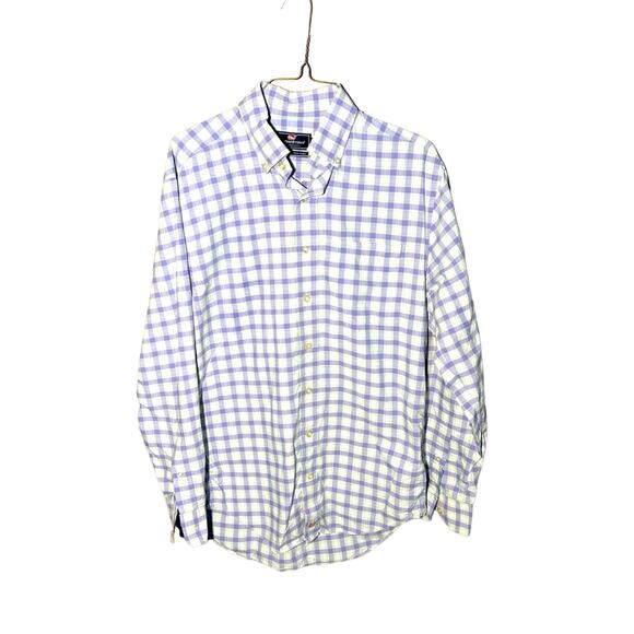 Vineyard vines Lavender purple Plaid Men’s long sleeve button up Shirt sz small - Picture 1 of 12